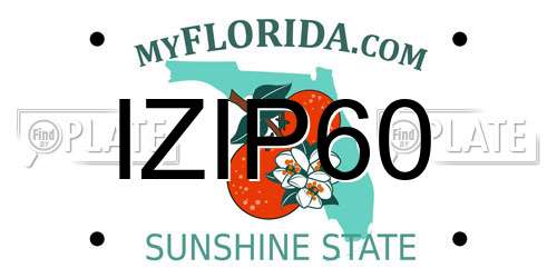 IZIP60 Florida License Plate