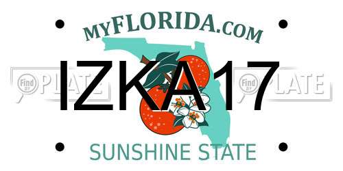 IZKA17 Florida License Plate