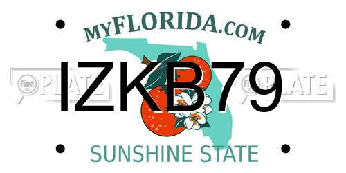 IZKB79 Florida License Plate