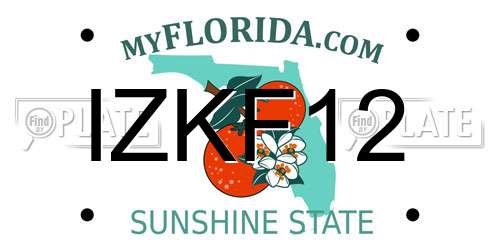 IZKF12 Florida License Plate