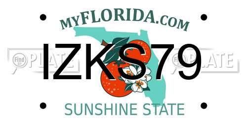 IZKS79 Florida License Plate