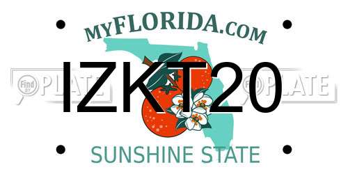 IZKT20 Florida License Plate