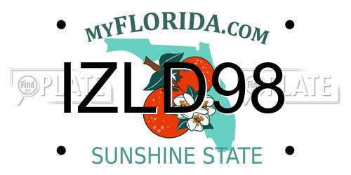 IZLD98 Florida License Plate