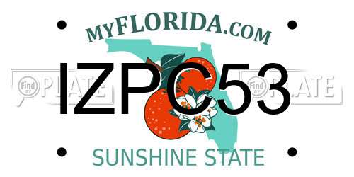 IZPC53 Florida License Plate