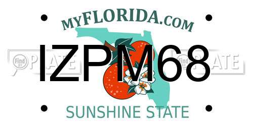 IZPM68 Florida License Plate
