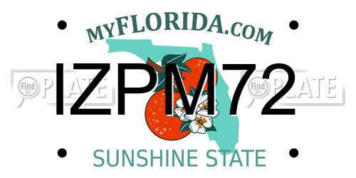 IZPM72 Florida License Plate