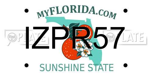 IZPR57 Florida License Plate