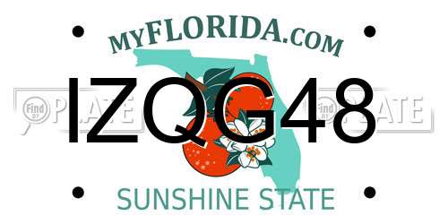 IZQG48 Florida License Plate