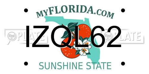 IZQL62 Florida License Plate