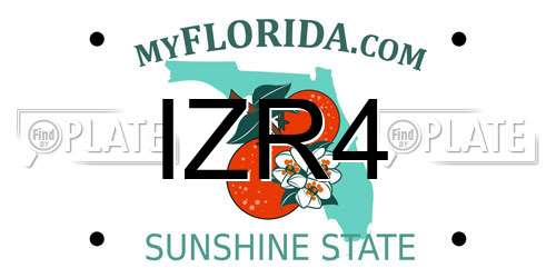 IZR4 Florida License Plate