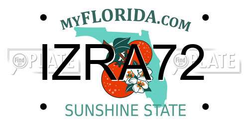 IZRA72 Florida License Plate