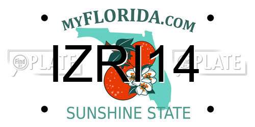 IZRI14 Florida License Plate