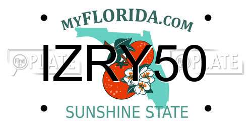 IZRY50 Florida License Plate