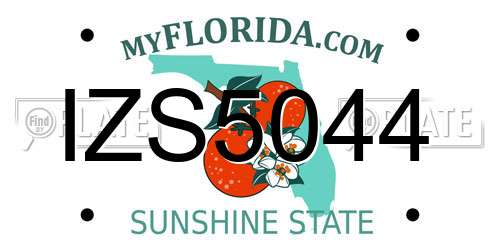 IZS5044 Florida License Plate