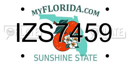 IZS7459 Florida License Plate
