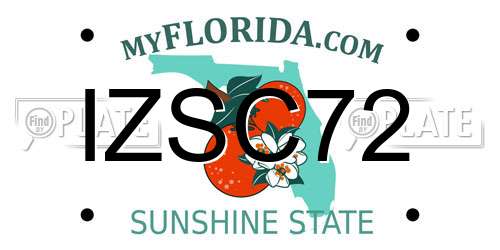 IZSC72 Florida License Plate