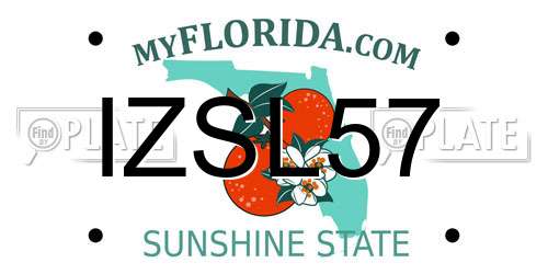 IZSL57 Florida License Plate