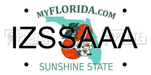 IZSSAAA Florida License Plate