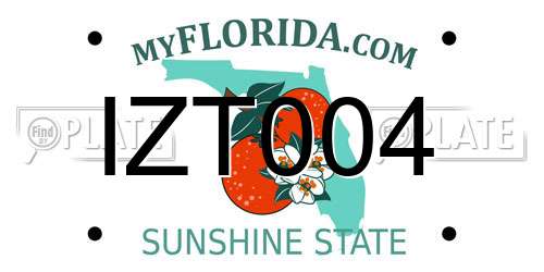 IZT004 Florida License Plate