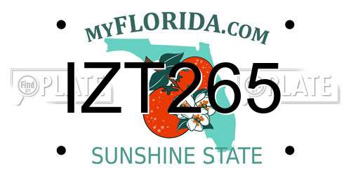 IZT265 Florida License Plate