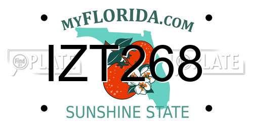 IZT268 Florida License Plate