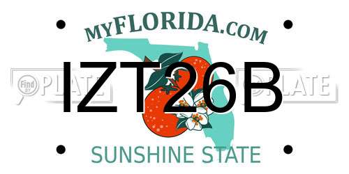 IZT26B Florida License Plate