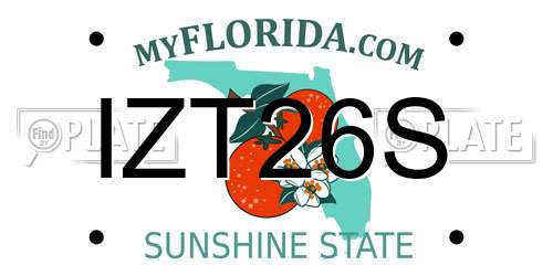 IZT26S Florida License Plate