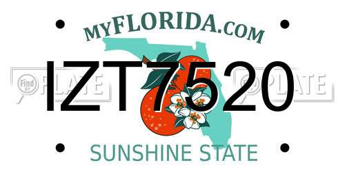IZT7520 Florida License Plate