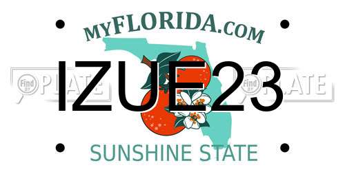 IZUE23 Florida License Plate