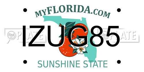 IZUG85 Florida License Plate