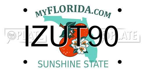 IZUT90 Florida License Plate