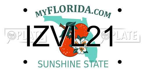IZVL21 Florida License Plate