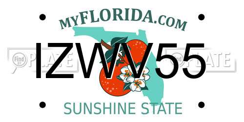 IZWV55 Florida License Plate