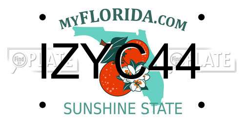 IZYC44 Florida License Plate