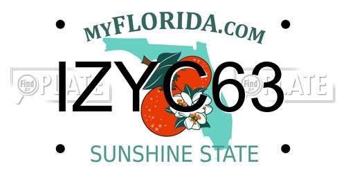 IZYC63 Florida License Plate