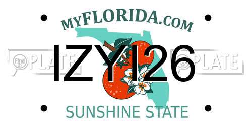 IZYI26 Florida License Plate
