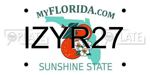 IZYR27 Florida License Plate