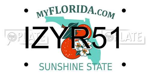 IZYR51 Florida License Plate