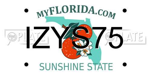 IZYS75 Florida License Plate