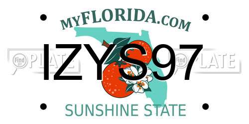IZYS97 Florida License Plate