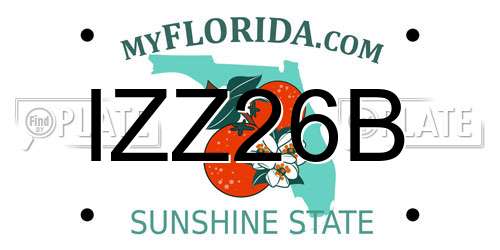 IZZ26B Florida License Plate