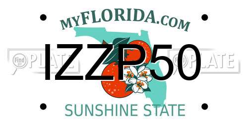 IZZP50 Florida License Plate