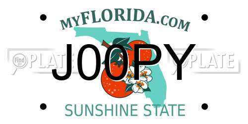 J00PY Florida License Plate