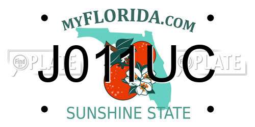 J011UC Florida License Plate