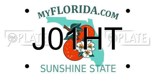 J01HT Florida License Plate