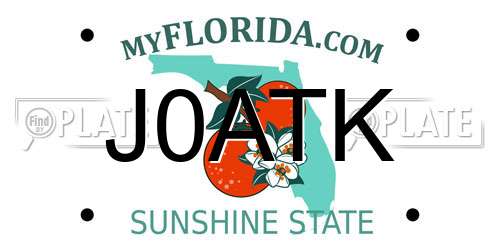 J0ATK Florida License Plate