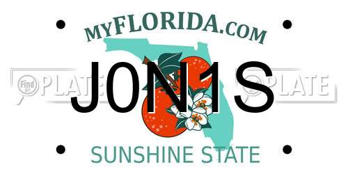 J0N1S Florida License Plate