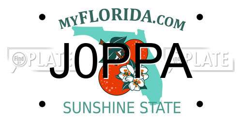 J0PPA Florida License Plate