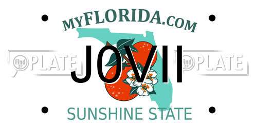 J0VII Florida License Plate