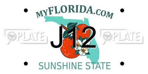 J12 Florida License Plate